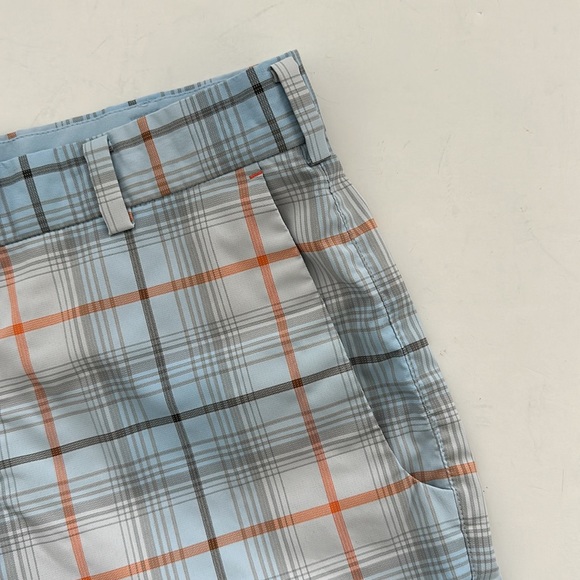 Nike Golf Performance Man's Shorts Dry Fit size 32 Medium Blue checkered - Picture 4 of 8